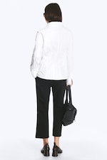 White - A-line flared cuff buttoned shirt - 3
