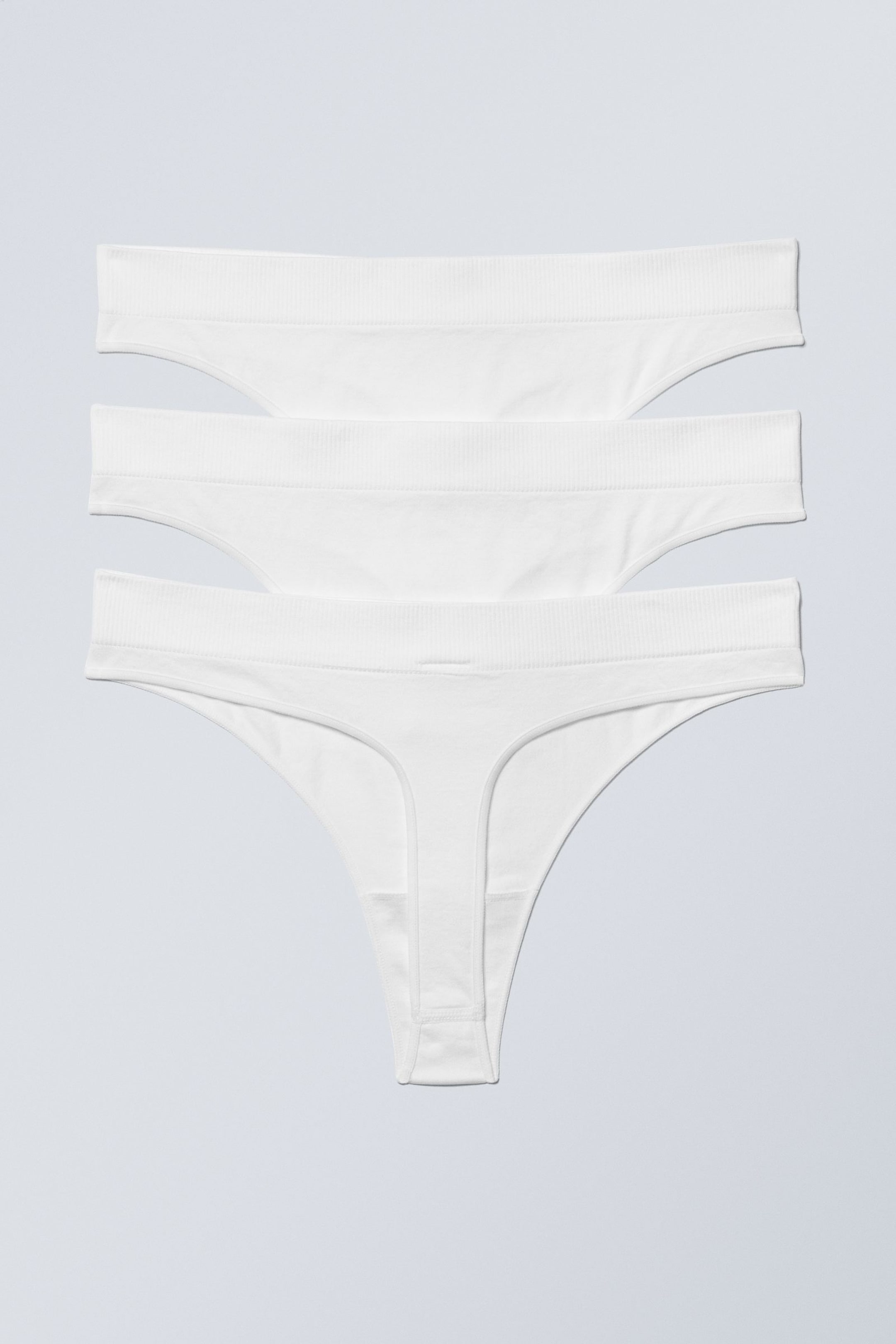 #FFFFFF - 3-pack stringtrosor Cat i mjuk kvalitet - 2