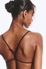 Black - Racerback Triangle Bikini Top - 2