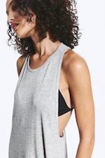 Staubgrau meliert - Racerback Maxi Dress - 1