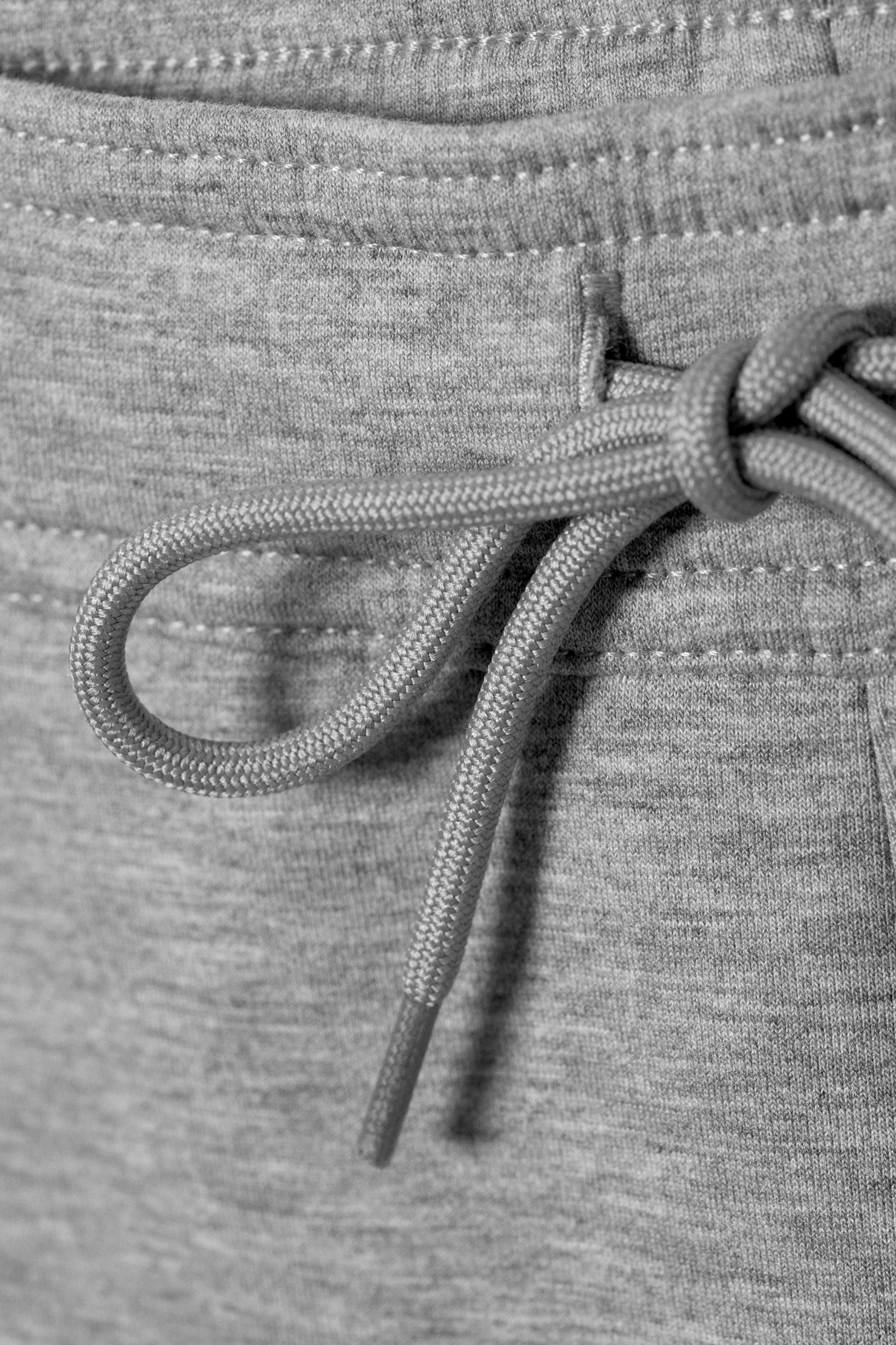 Grey Melange - Loose Fit Scuba Shorts - 4
