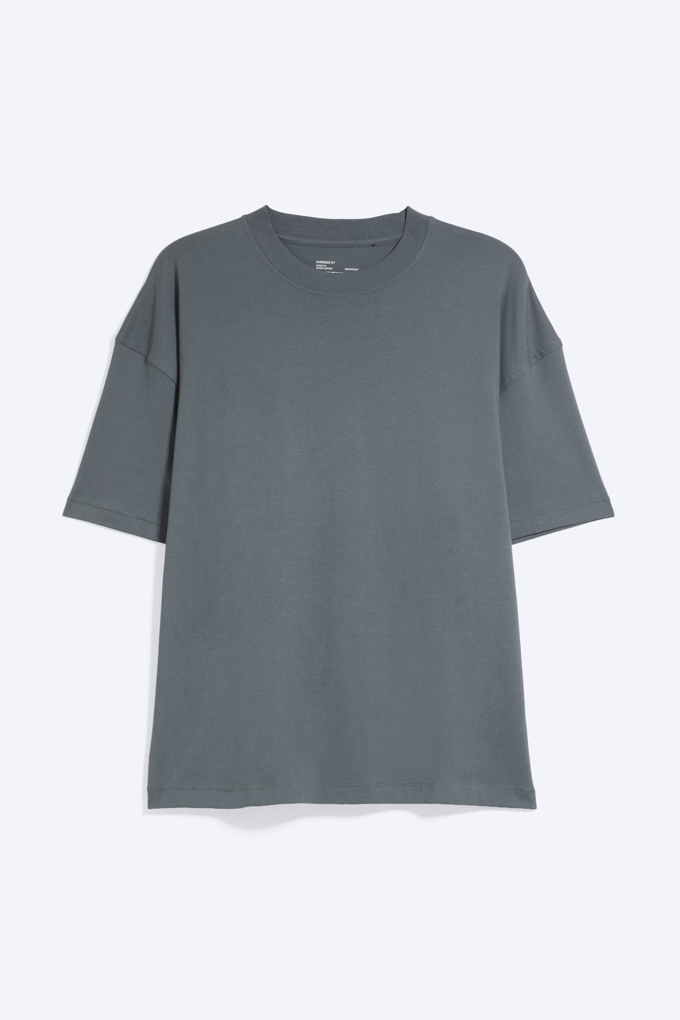 Dunkelgrau - Oversized T-Shirt im kastigen Fit - 3