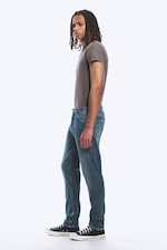 Thunder Blue - Medium Blue - Sunday Mid Rise Slim Tapered Leg Jeans - 5