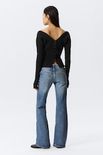 Blue Horses - Bleu moyen - Jean skinny taille basse délavé et déchiré - 2