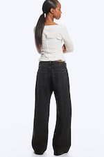 Tuned Black – Noir - Jean droit ample taille basse Missy - 4