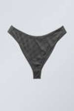 Grey Tribal Print - Scoop Printed Bikini Bottoms - 0