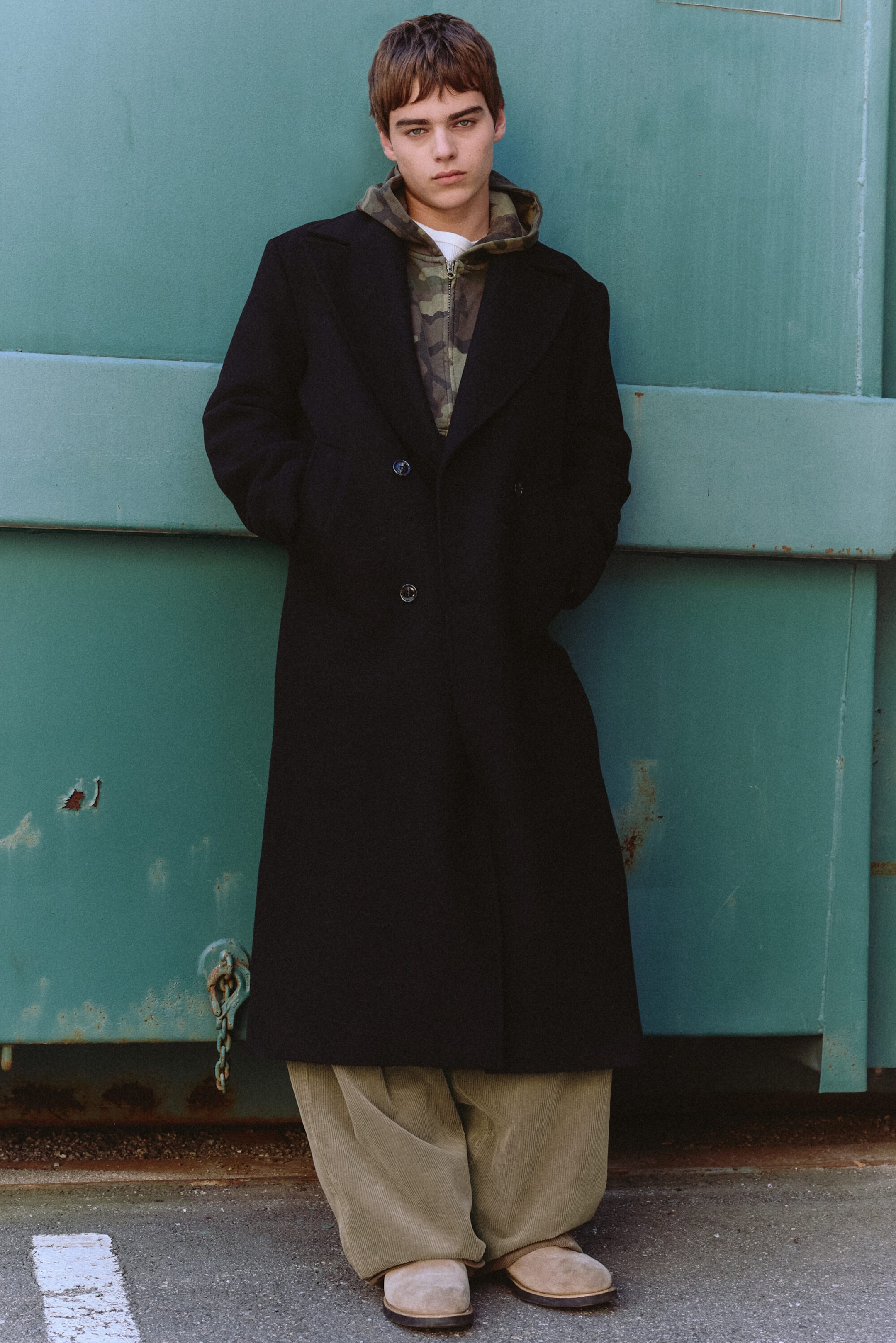 Black - Oversized Double-Breasted Wool-Blend Coat - 2