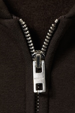 Dark Brown - Loose Fit Zip Hoodie - 6