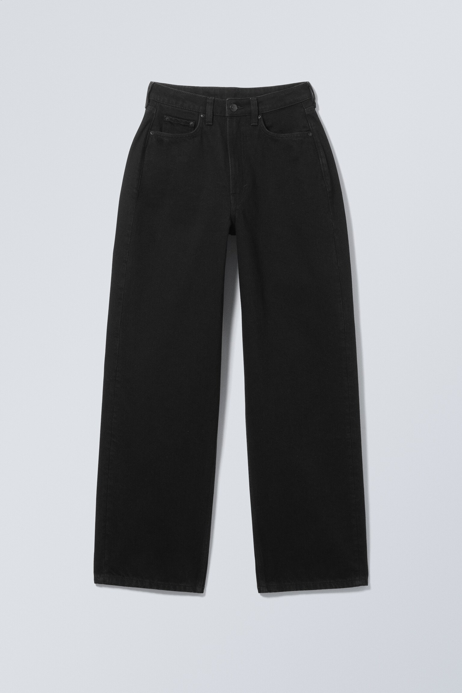 Halo Curve High Waisted Regular Wide Leg Jeans - Black Rinse - Black/Morning Blue - Dark Blue/Moss Blue - Dark Blue - 2