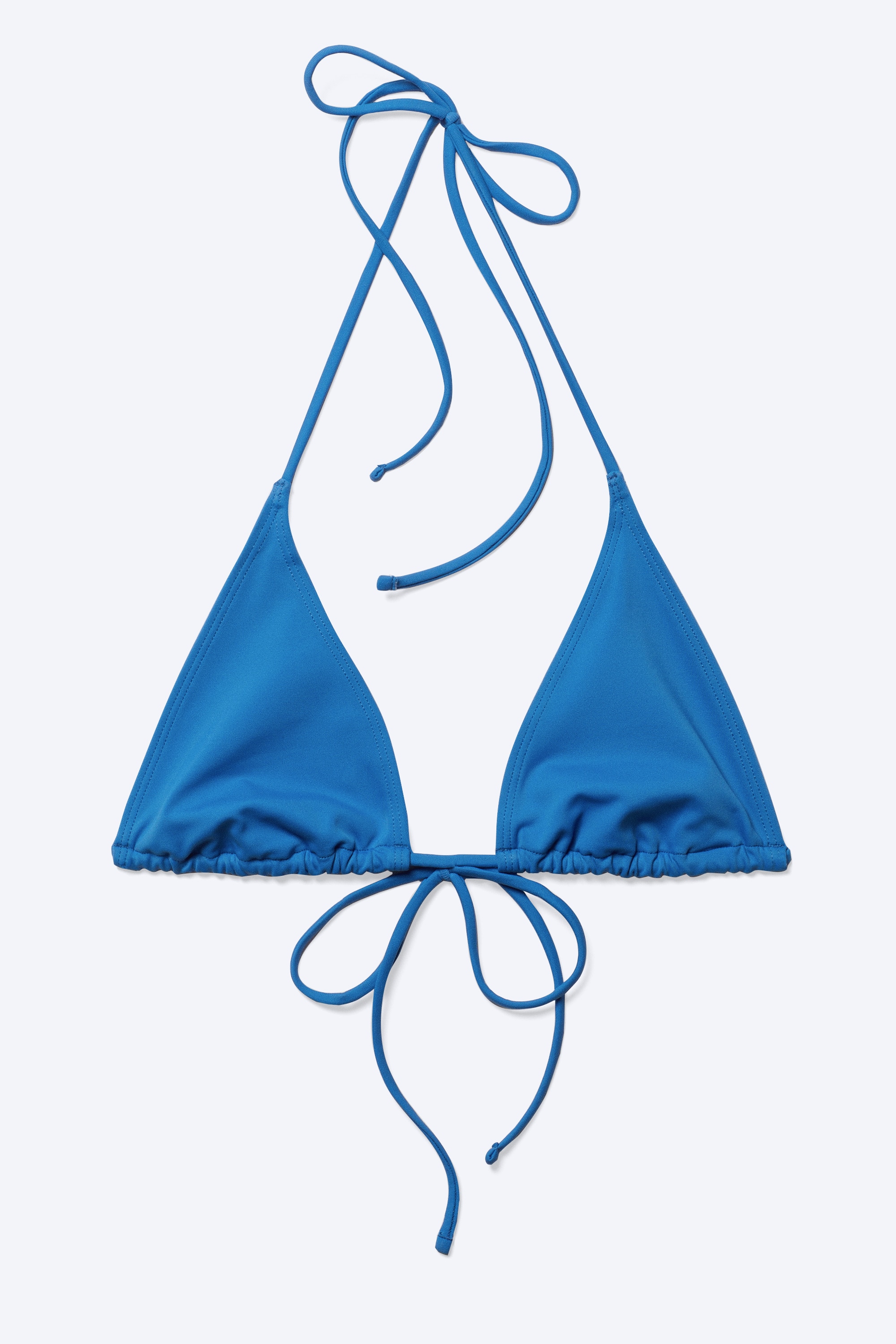 Triangel-Bikinitop mit Riemchen - Leuchtendes Blau