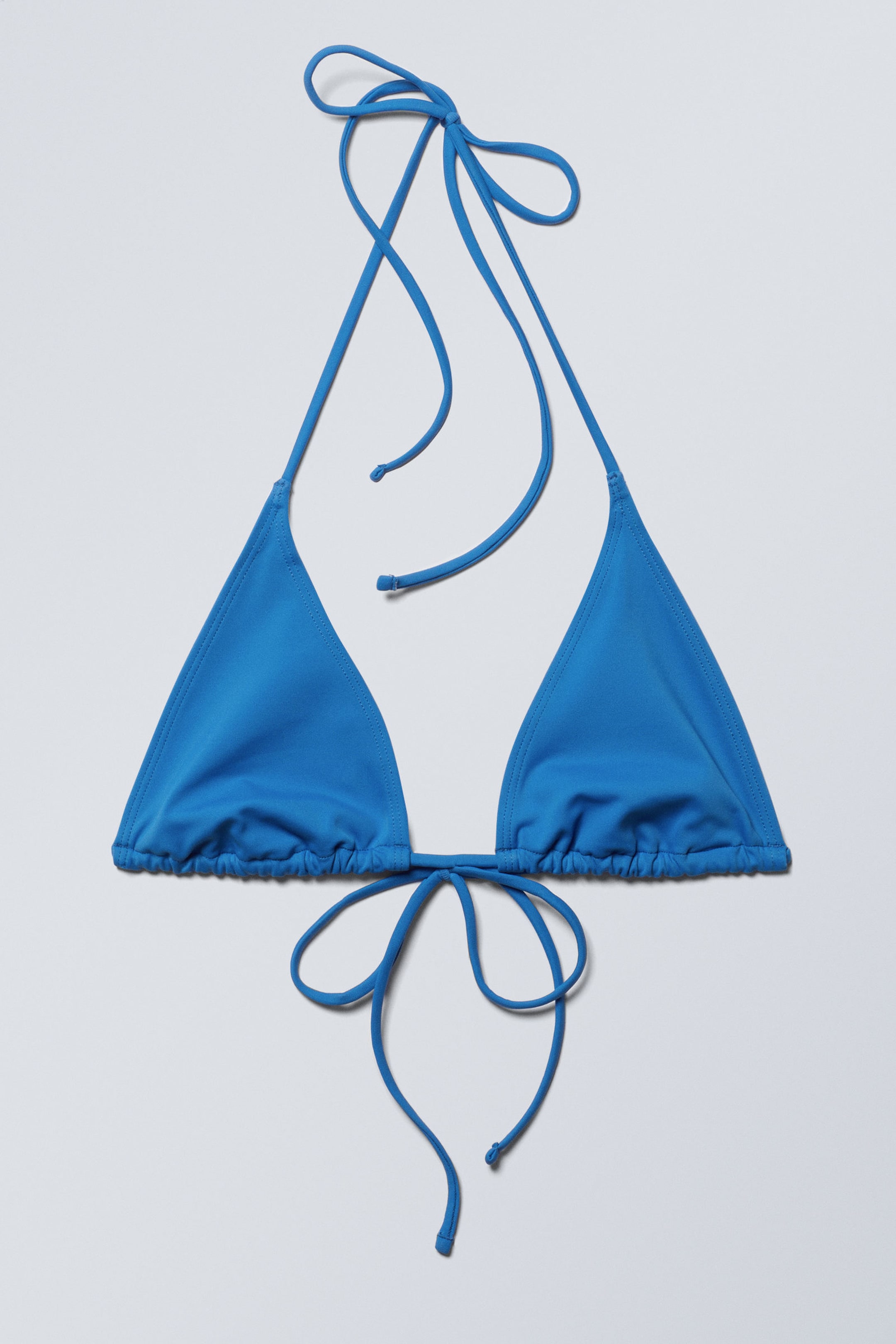 Bright Blue - Strappy Triangle Bikini Top - 3