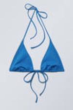 Bright Blue - Strappy Triangle Bikini Top - 3