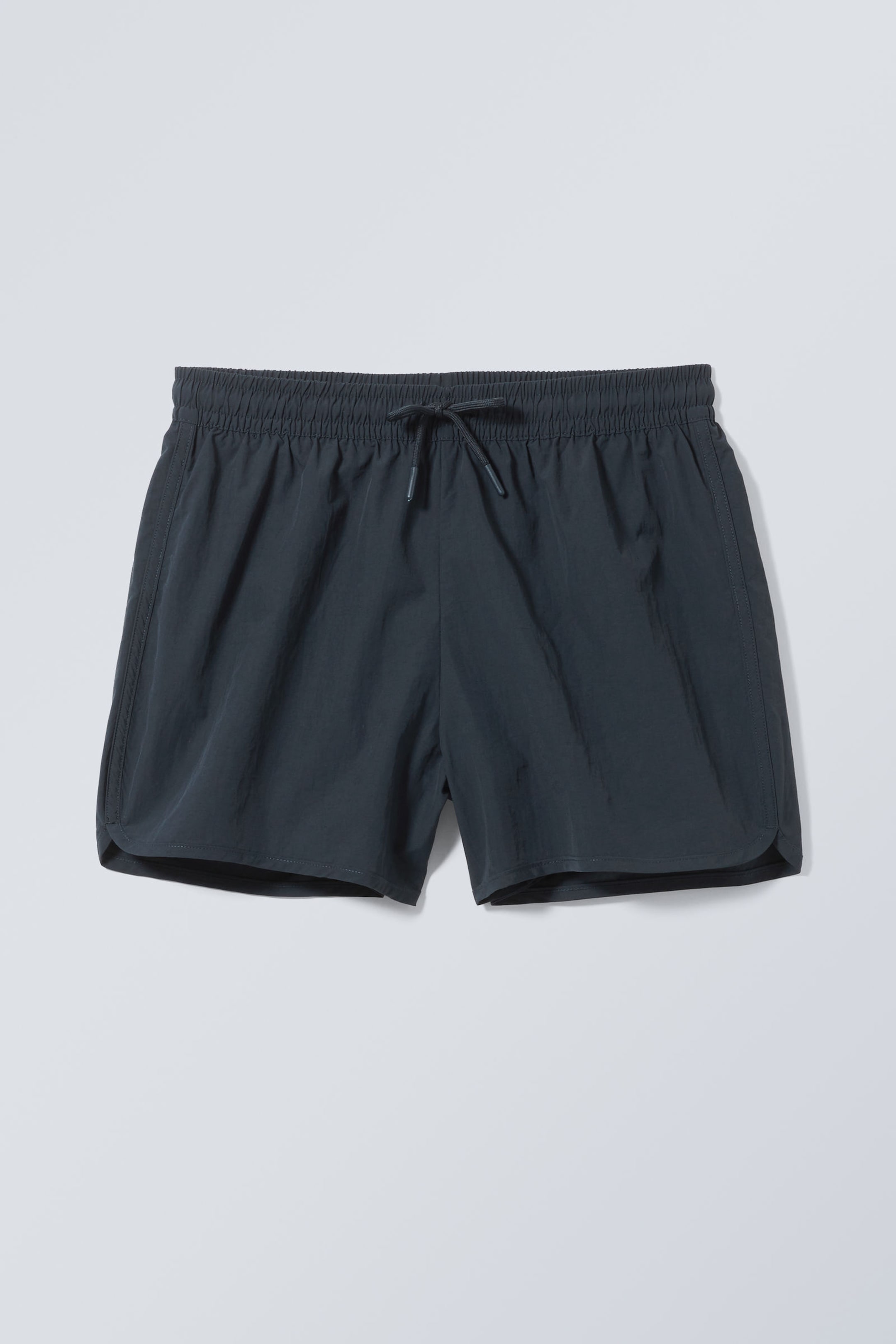 Dark Blue - Structured Mid-Thigh Swim Shorts - 4