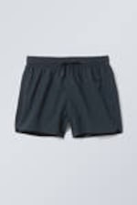 Dark Blue - Structured Mid-Thigh Swim Shorts - 4