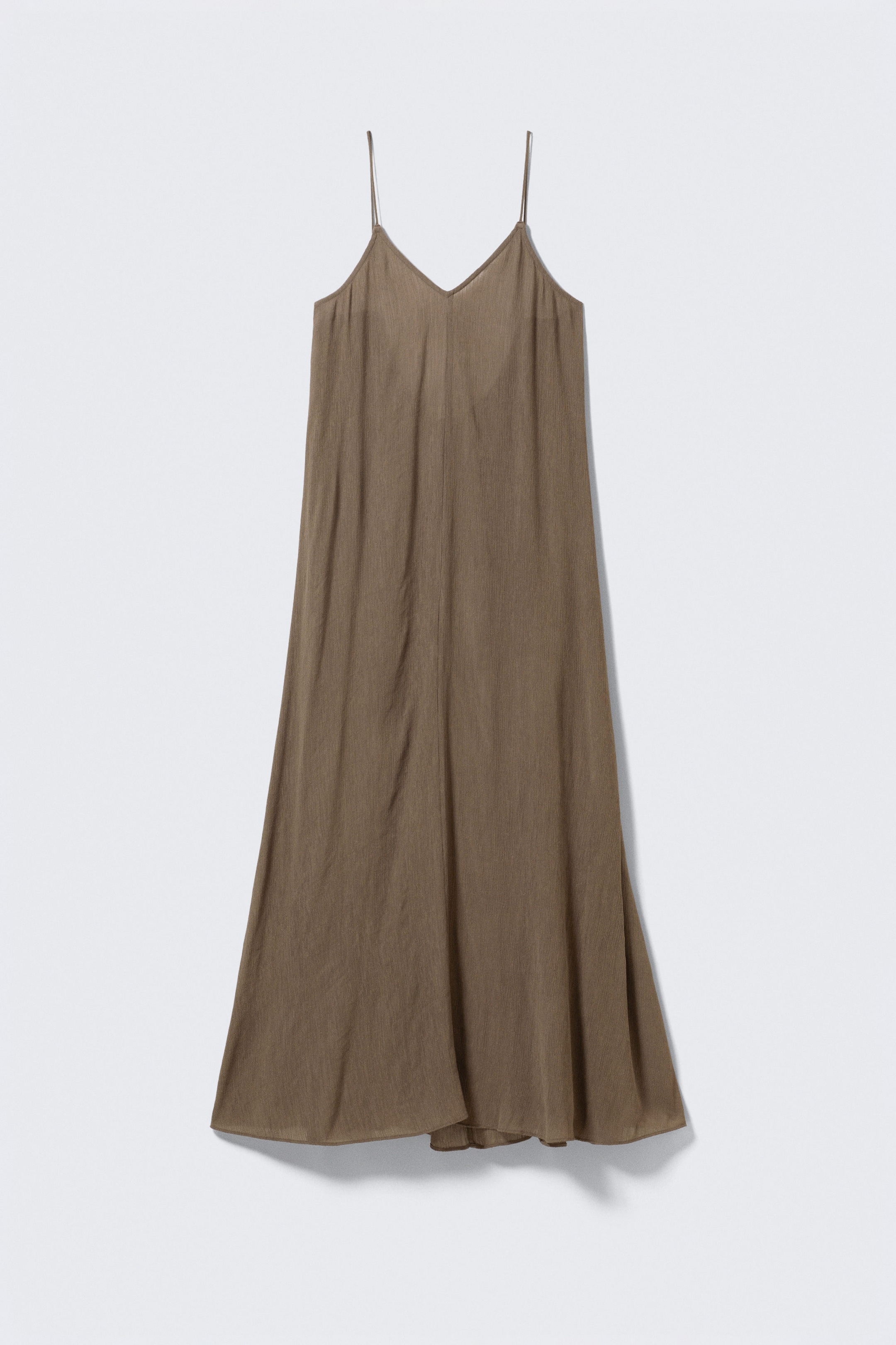 Brown - Flowy Maxi Dress - 1