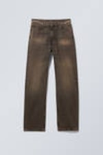 Bruin met wassing - Galaxy Loose Straight Leg Jeans - 11