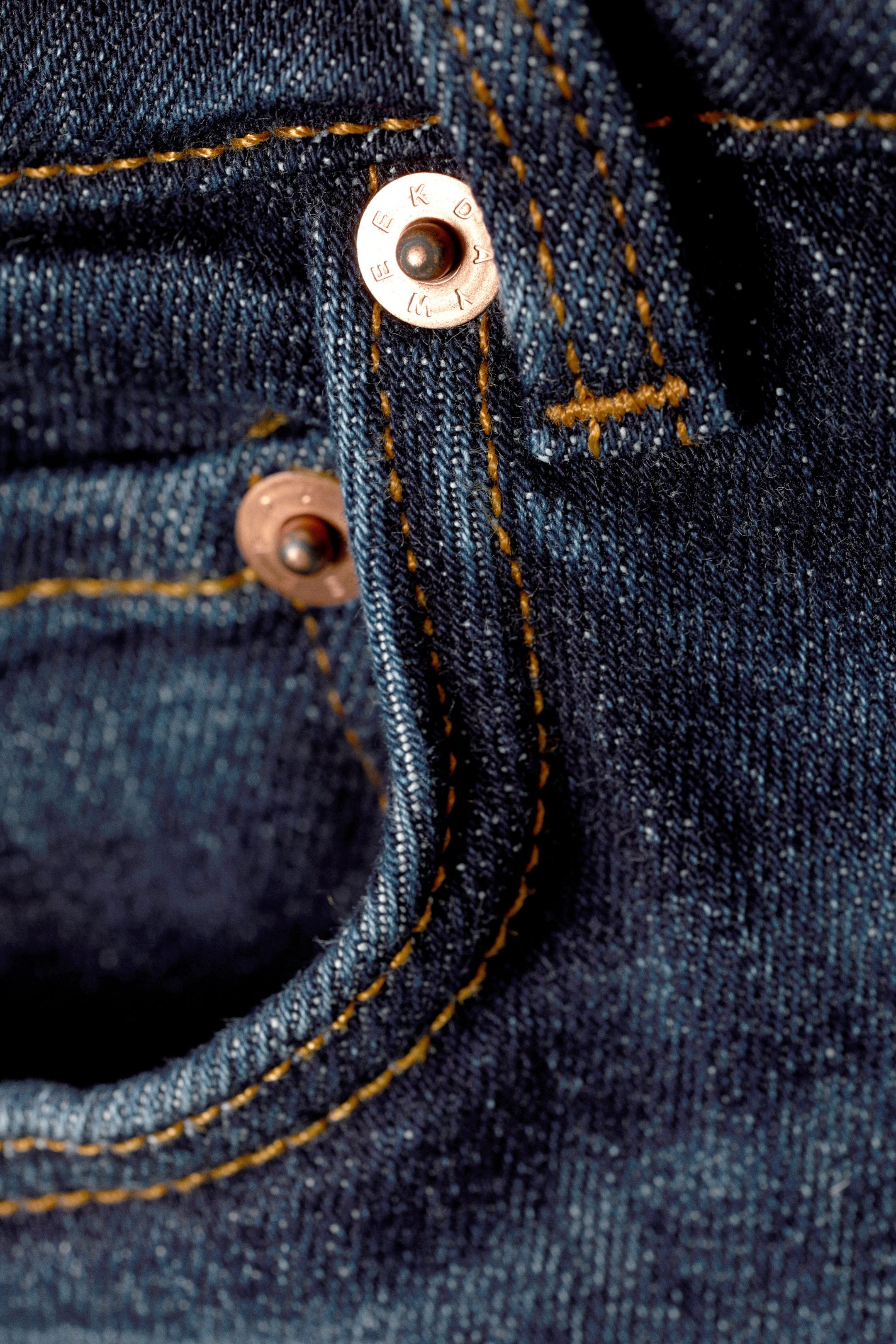 Vein Blue – Donkerblauw - Lage wijduitlopende jeans Flame - 2