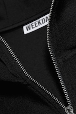 Black - Oversized Bonded scuba hoodie - 1
