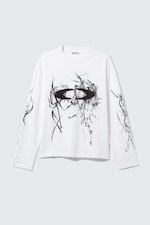 White - Big Mess - Great Boxy Graphic Long Sleeve T-shirt - 0