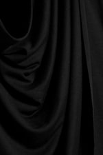 Black - Draped Cowl-Neck Sleeveless Top - 1