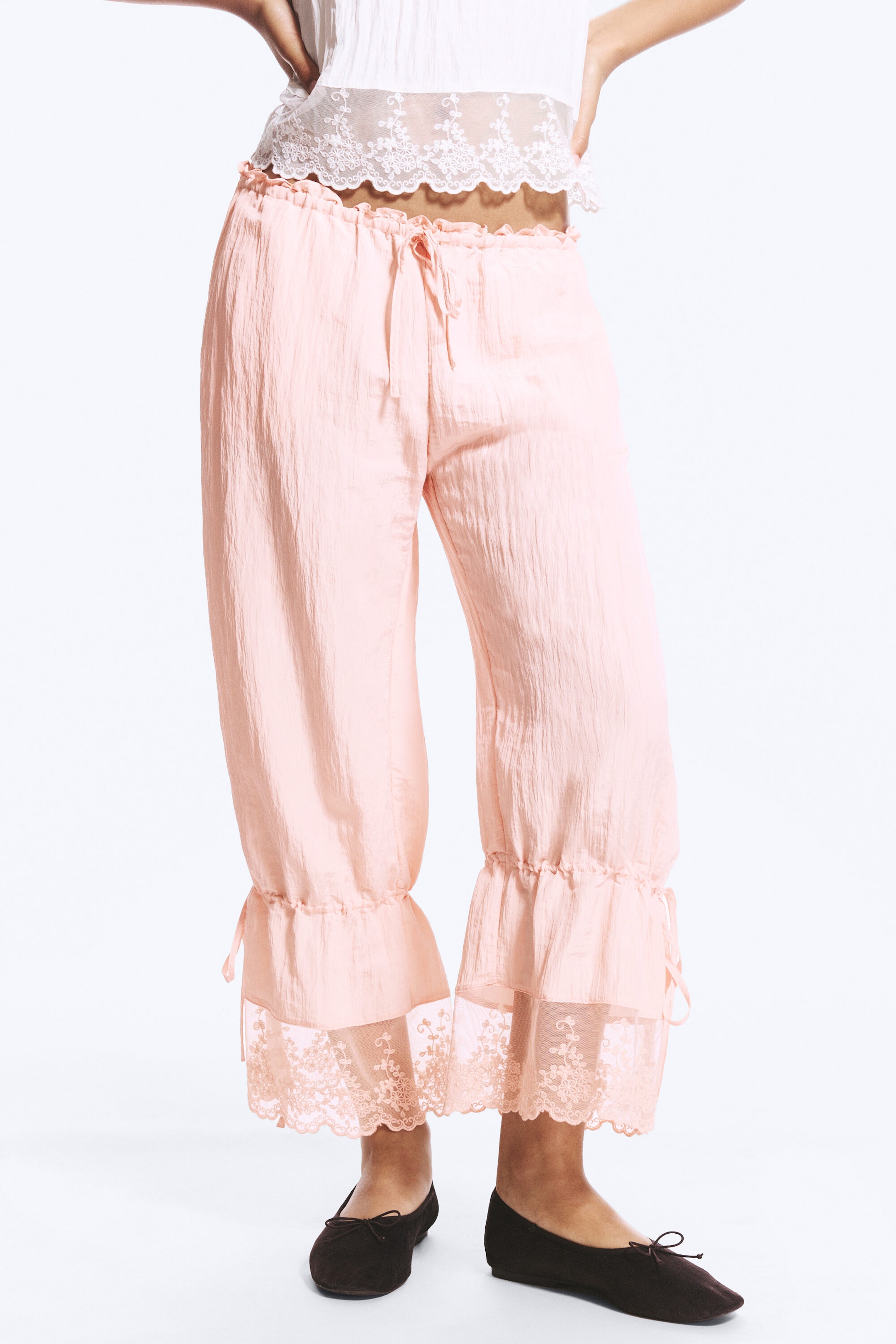 Helles Altrosa - ROSABEL - LOCKERE LOW-WAIST-BLOOMERS MIT SPITZE - 3