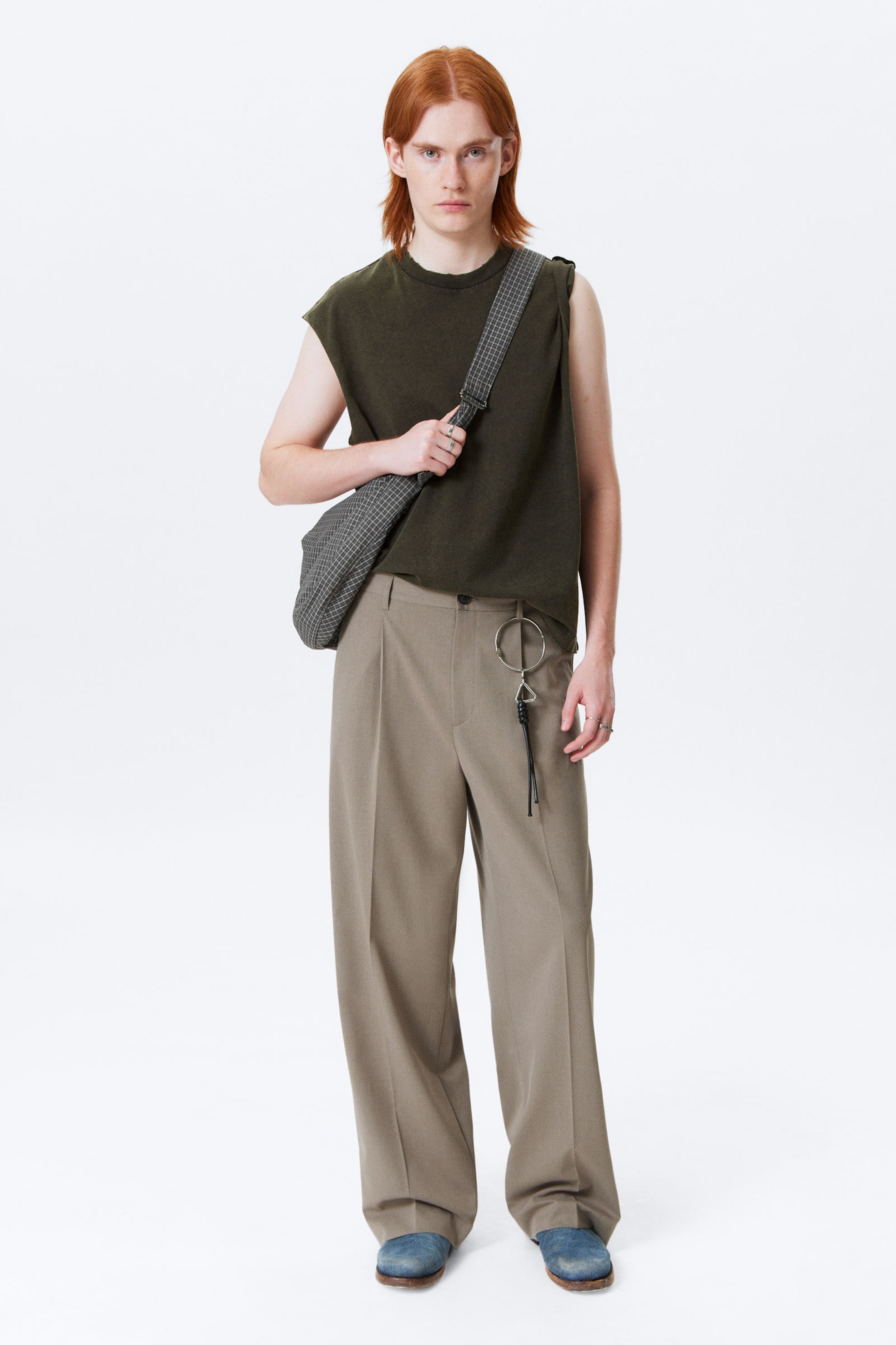 #625D55 - Uno Loose Suit Trousers - 1