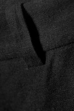 Schwarz - Anzughose aus Leinen-Mix - 2