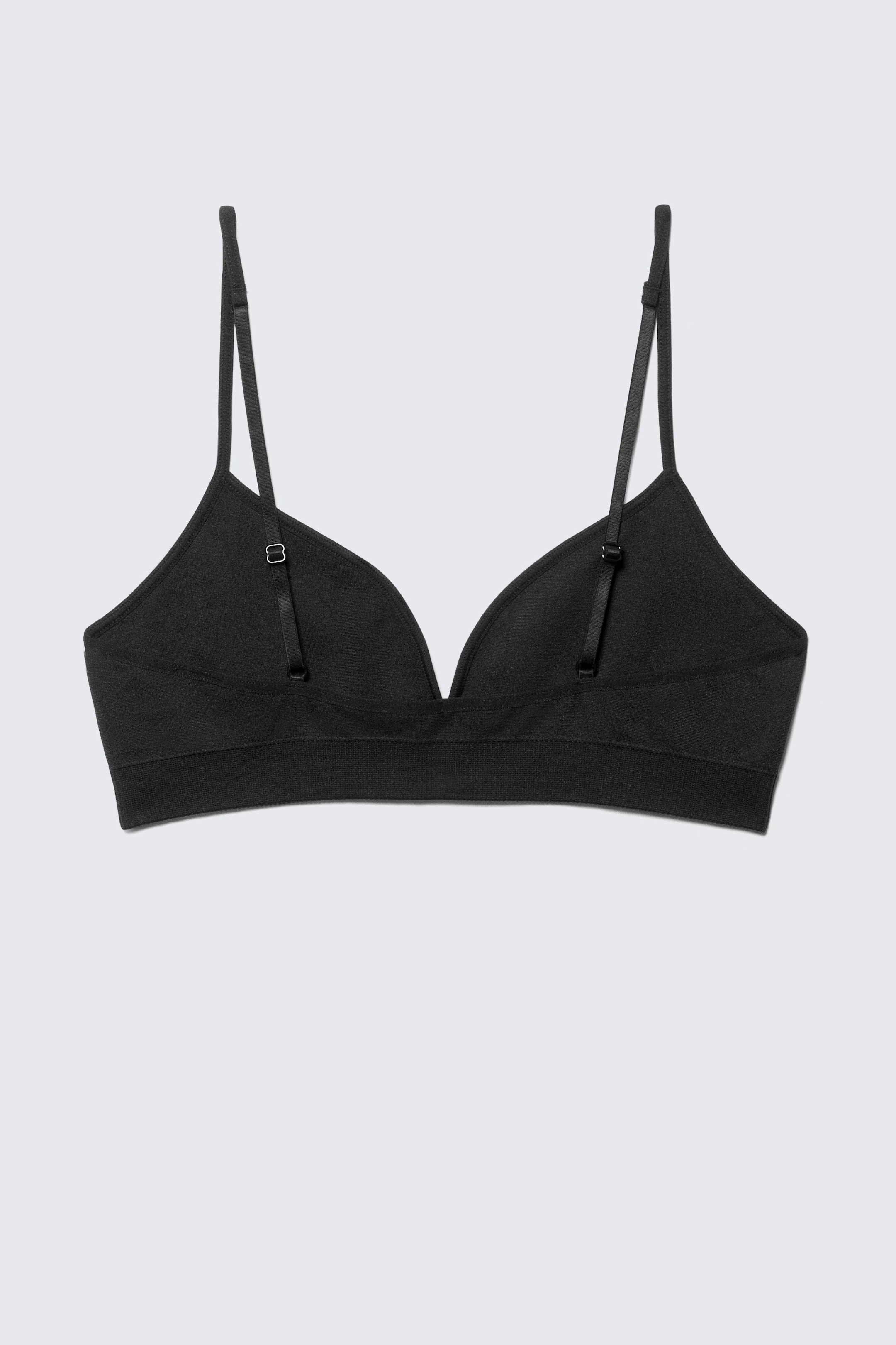 Black - Cat Soft Seamless Triangle Bra - 1