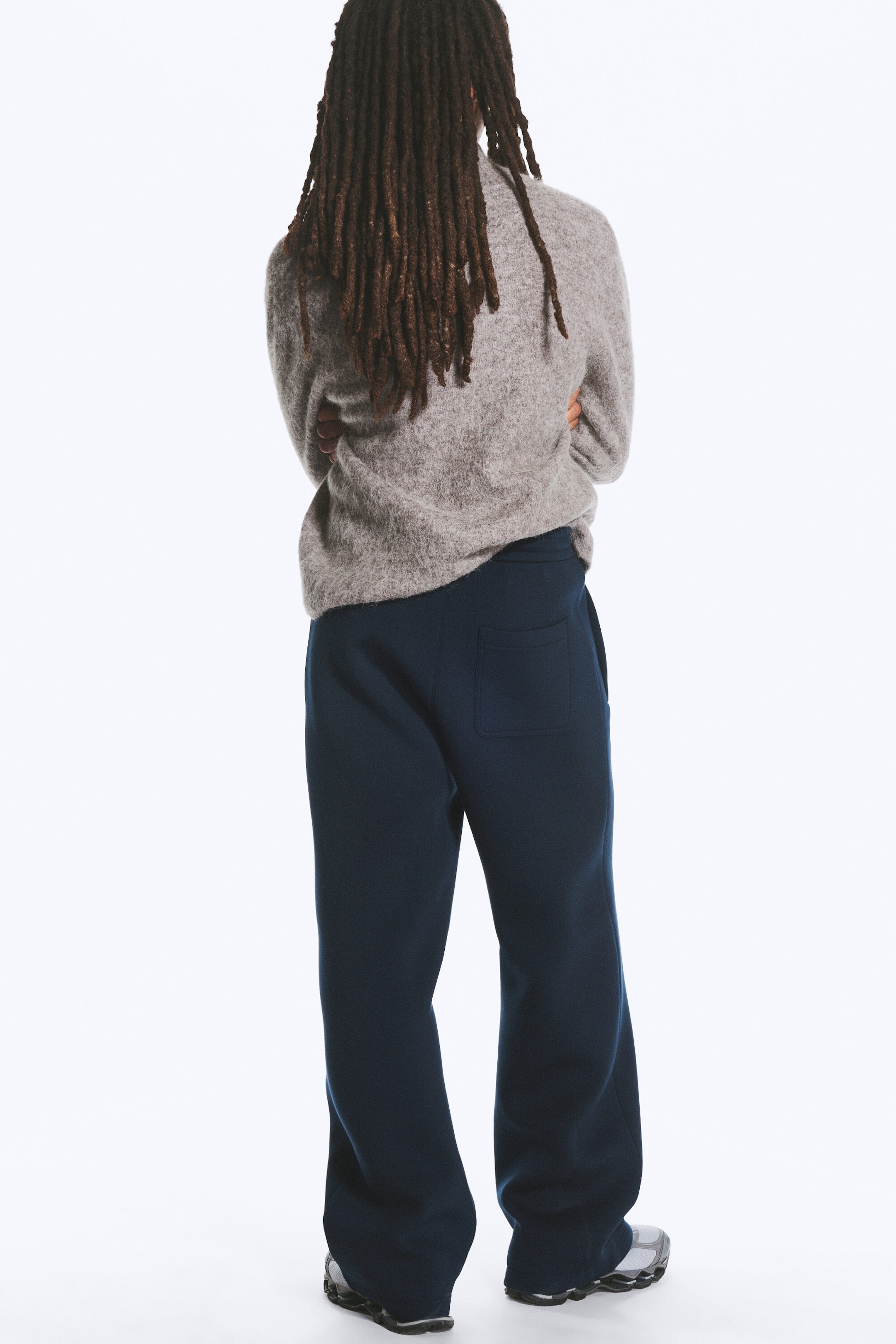 Dunkelblau - Locker geschnittene Scuba-Sweatpants - 3