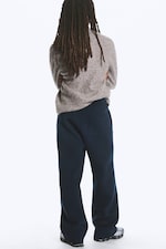 Dunkelblau - Locker geschnittene Scuba-Sweatpants - 3
