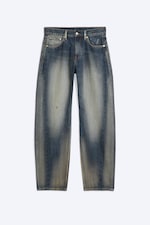 Laser Blue - Bleu moyen - Jean unisexe ample taille mi-haute jambes Barrel Nebula - 6