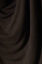Dark Brown - Draped Long-Sleeved Top - 5