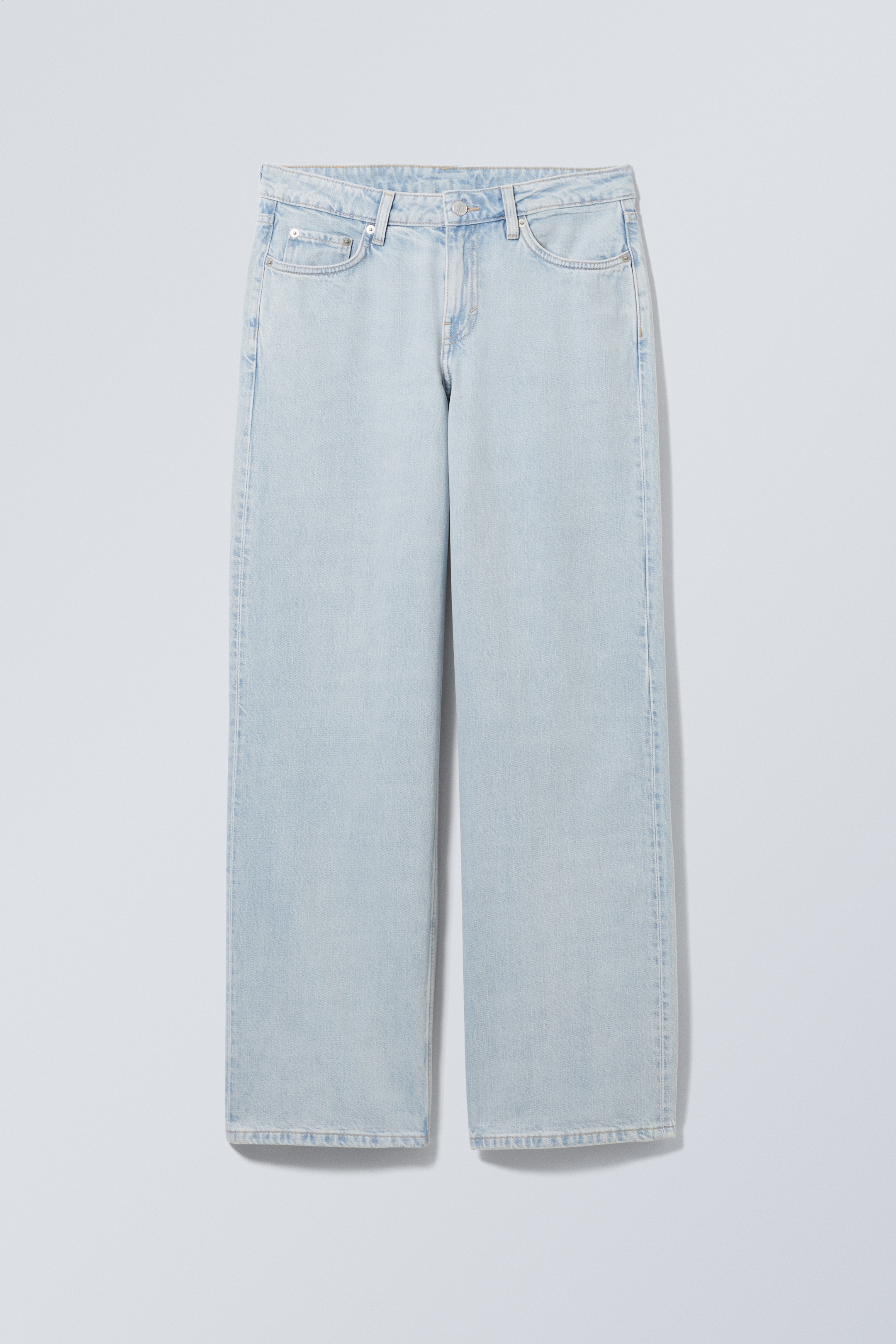 View larger image: Ample Low Rise Loose Wide Leg Jeans - Opulent Blue - Light Blue - Ladies | H&M GB 1