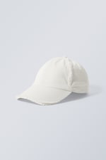 White - Essential Cotton Frayed Edge Cap - 0