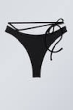 Black - Strappy Bikini Bottoms - 0