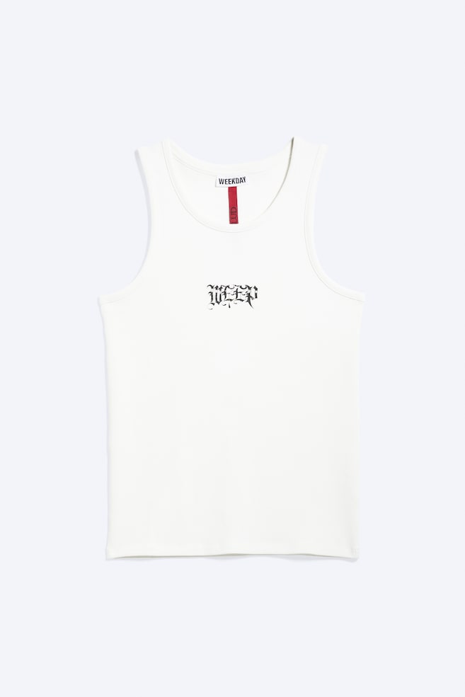 Yungblud tanktop met print - Gebroken wit - 1