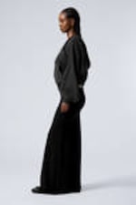Black - Mid Rise Slim Fit Maxi Skirt - 1