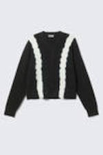 Svart batik - Stickad boxig tie-dye-cardigan - 4