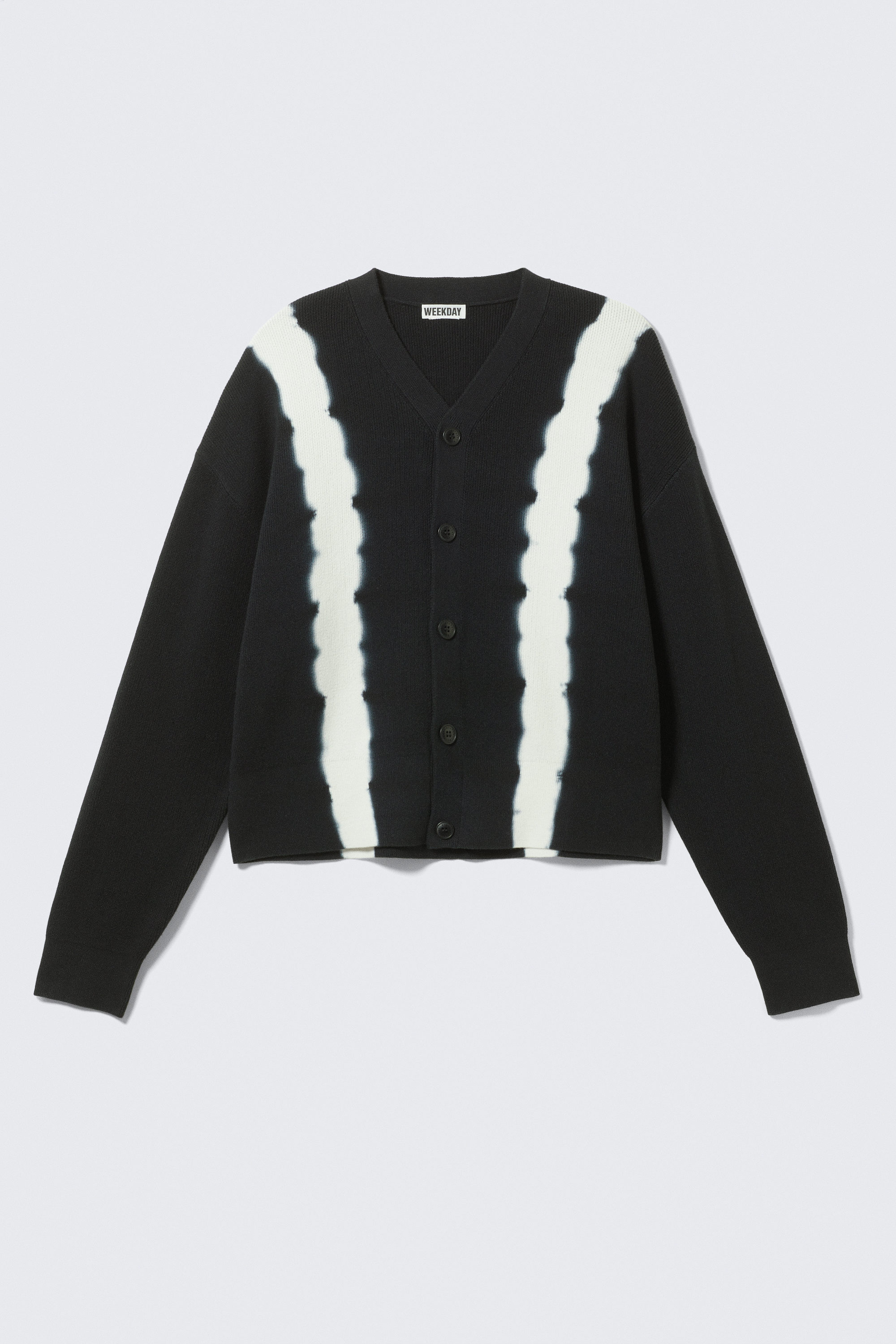 knitted boxy tie-dye cardigan - Black Tie-Dye | Weekday EU