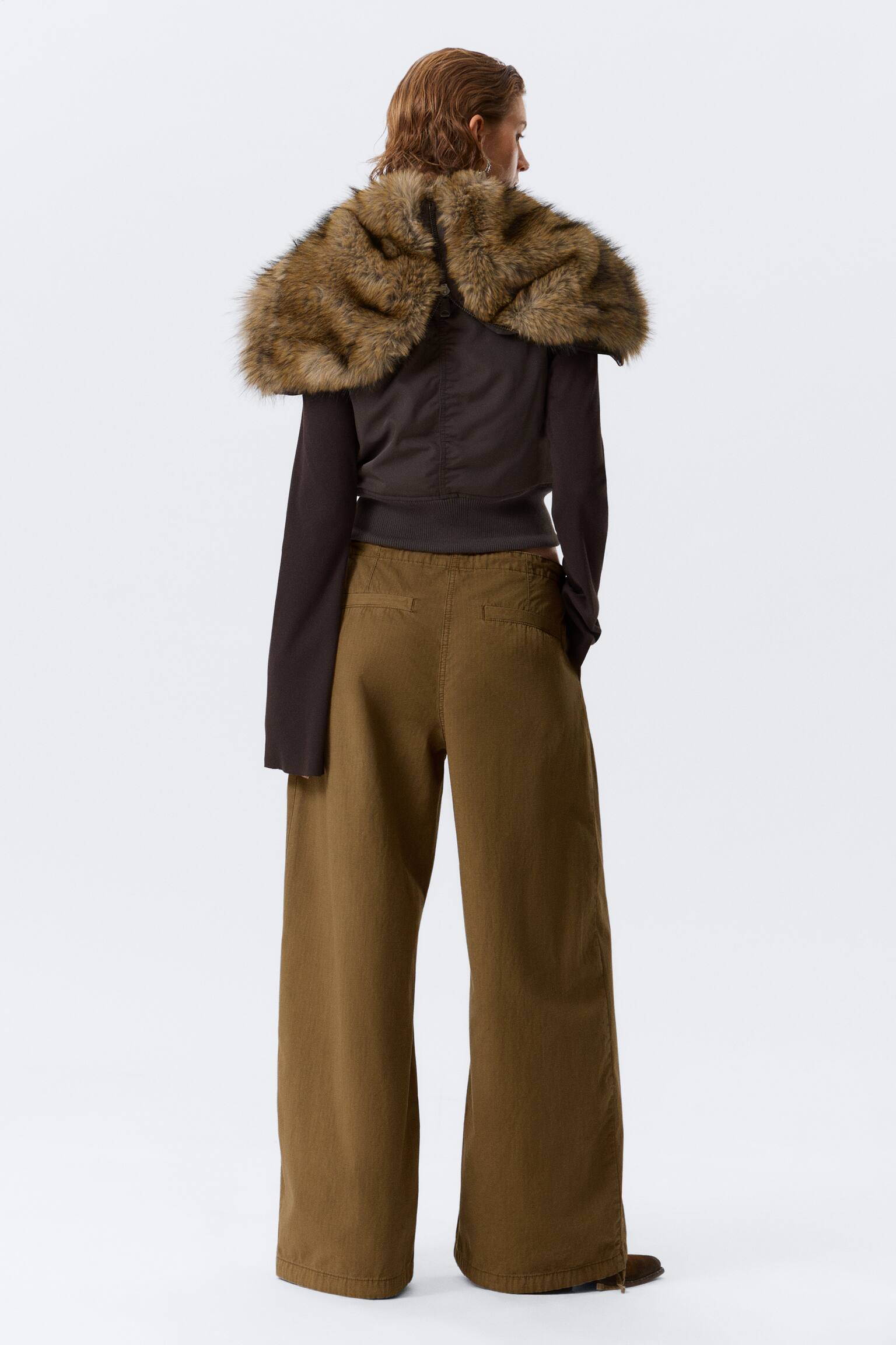 Pantalone baggy in ripstop - Khaki scuro/Beige/Grigio scuro - 4