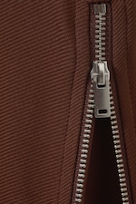 Brown - Mid Rise Flared Zip-Up Trousers - 4