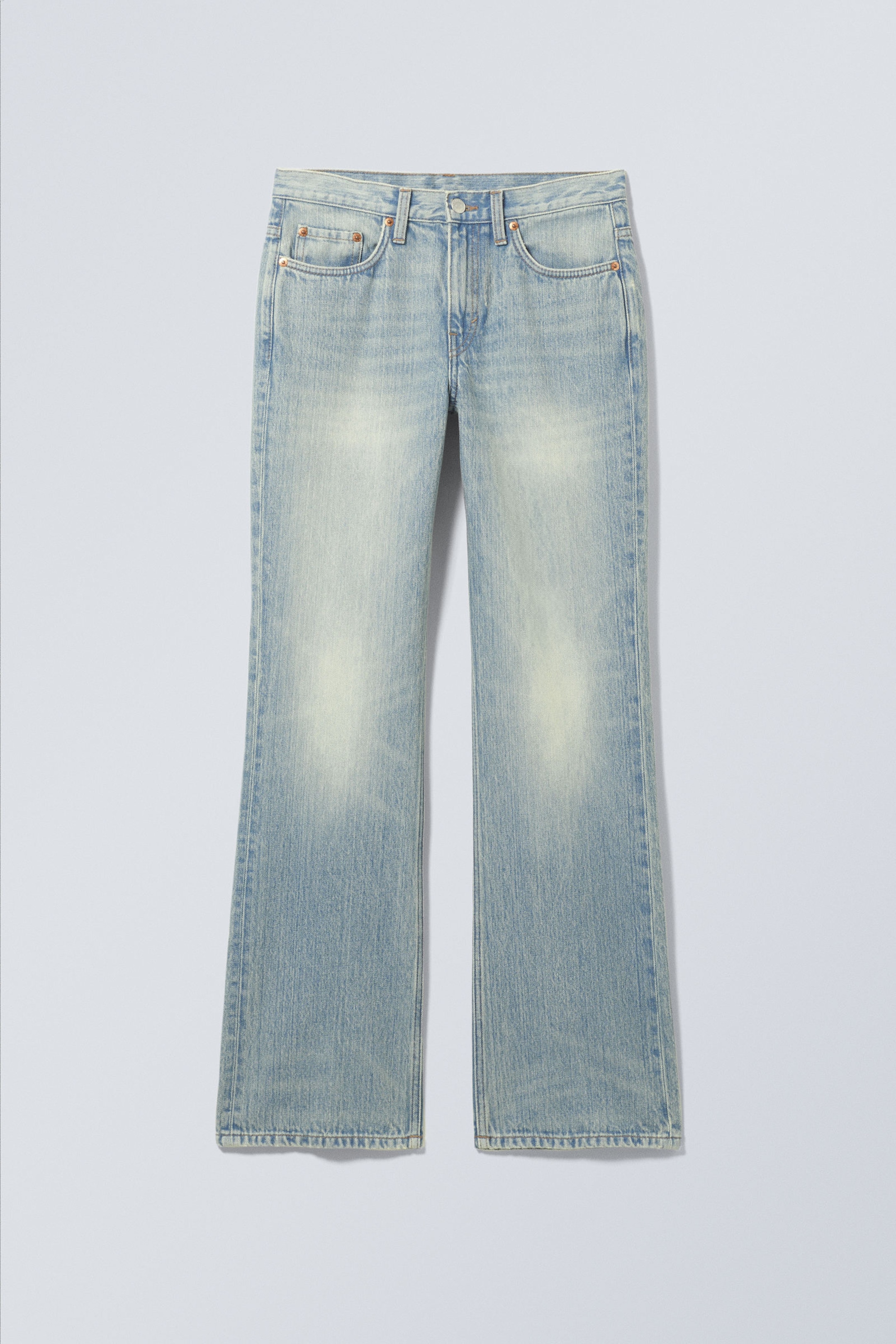 Aeon Blue - Light Blue - Moon Mid Rise Regular Bootcut Leg Jeans - 5