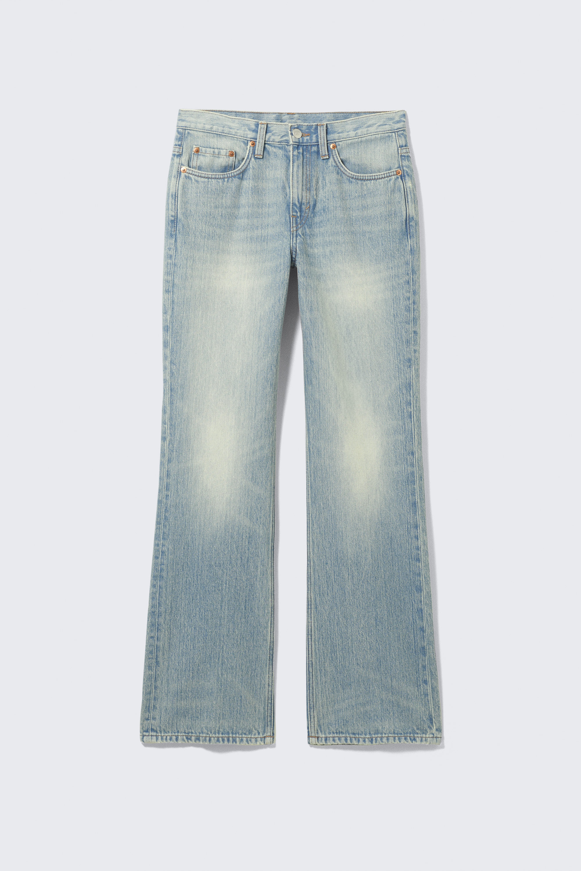 Aeon Blue - Ljusblå - Moon Mid Waist Regular Bootcut Leg Jeans - 5