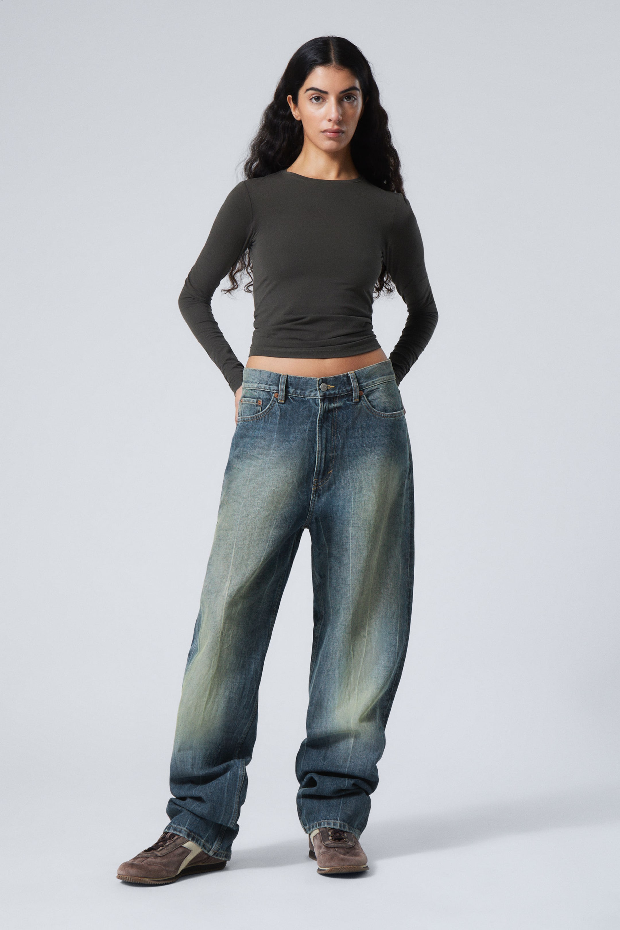 Gasoline Blue - Medium Blue - Galaxy Loose Straight Leg Jeans - 3