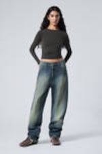 Gasoline Blue - Medium Blue - Galaxy Loose Straight Leg Jeans - 3