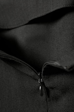 Dunkelgrau meliert - Midi-Anzugrock mit niedrigem Bund und Slim Fit - 4