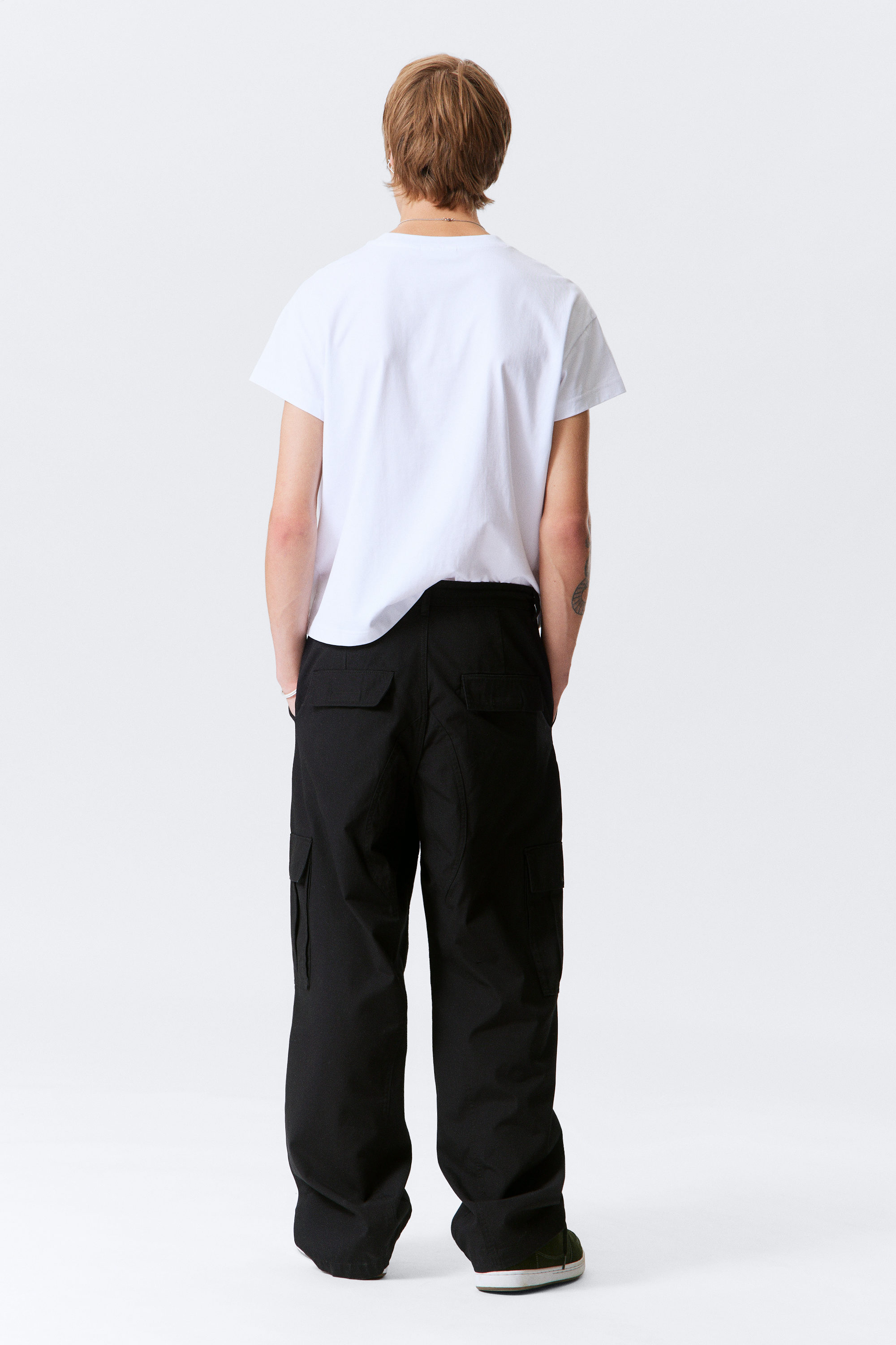 Black - Baggy Ripstop Cargo Trousers - 3