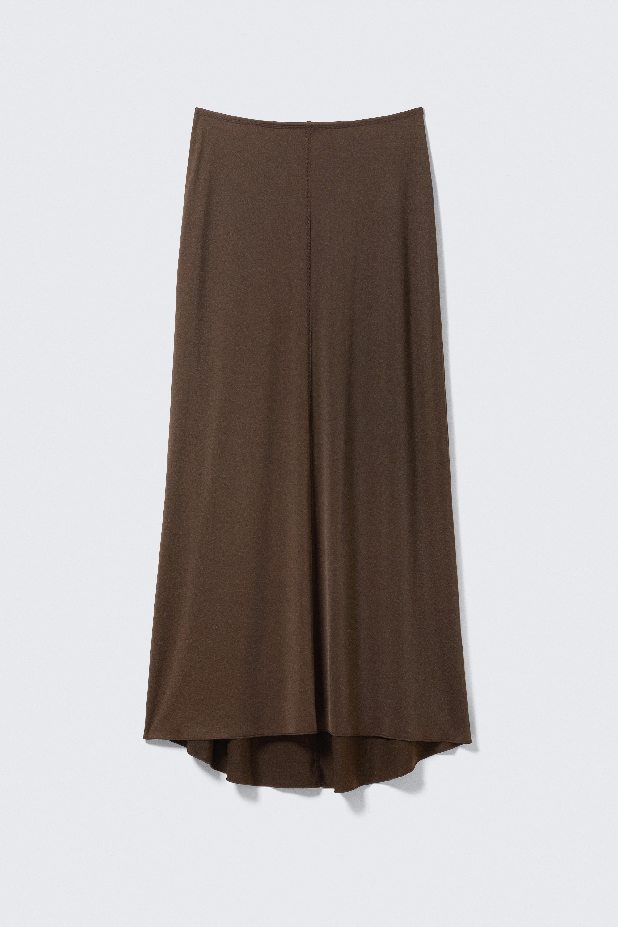Maxirock aus Jersey - Dunkelbraun