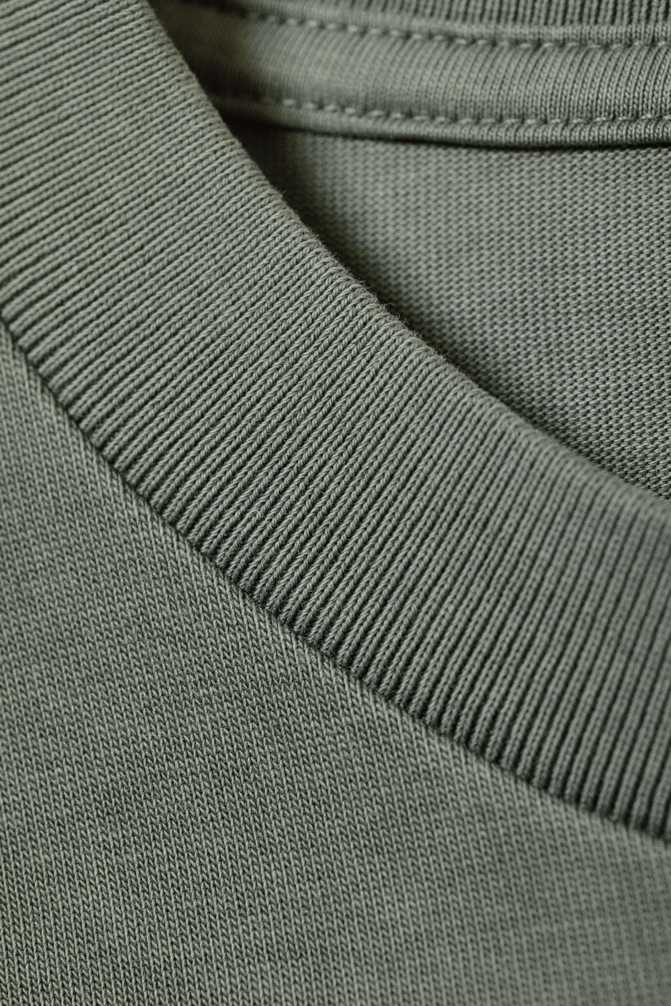 Tvättad mörkgrön - Lös Boxig T-shirt - 6