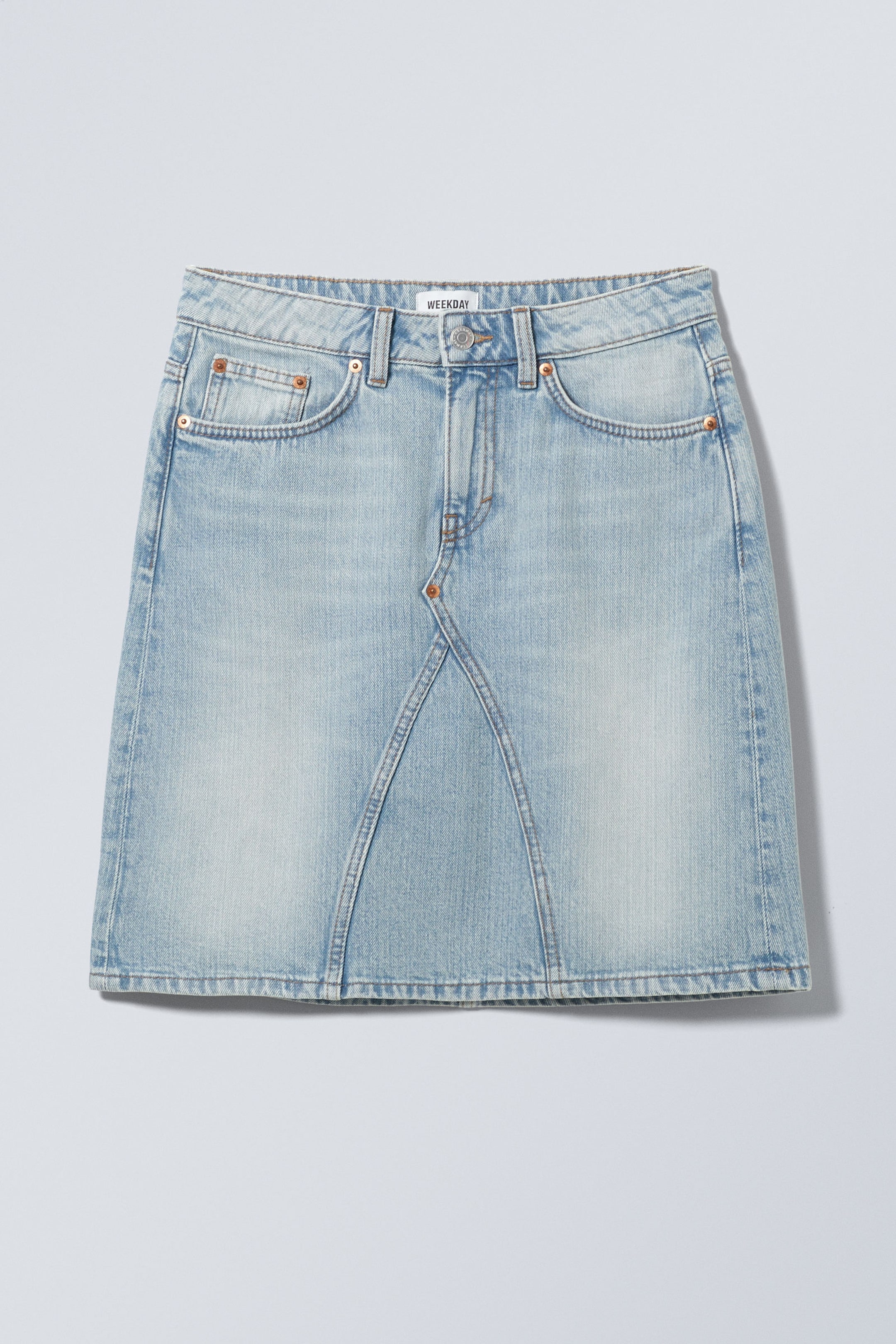 Aeon Blue - Knee Length Denim Skirt - 1